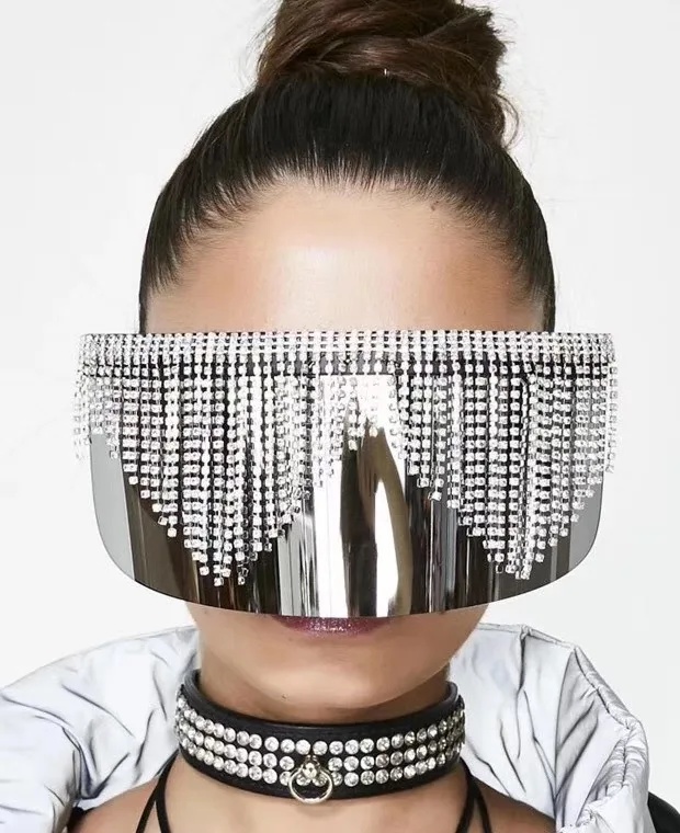 MINCL/ супер большой футуристический негабаритный щит козырек Солнцезащитные очки с плоским верхом зеркальные моно линзы винтажные женские мужские брендовые дизайнерские NX