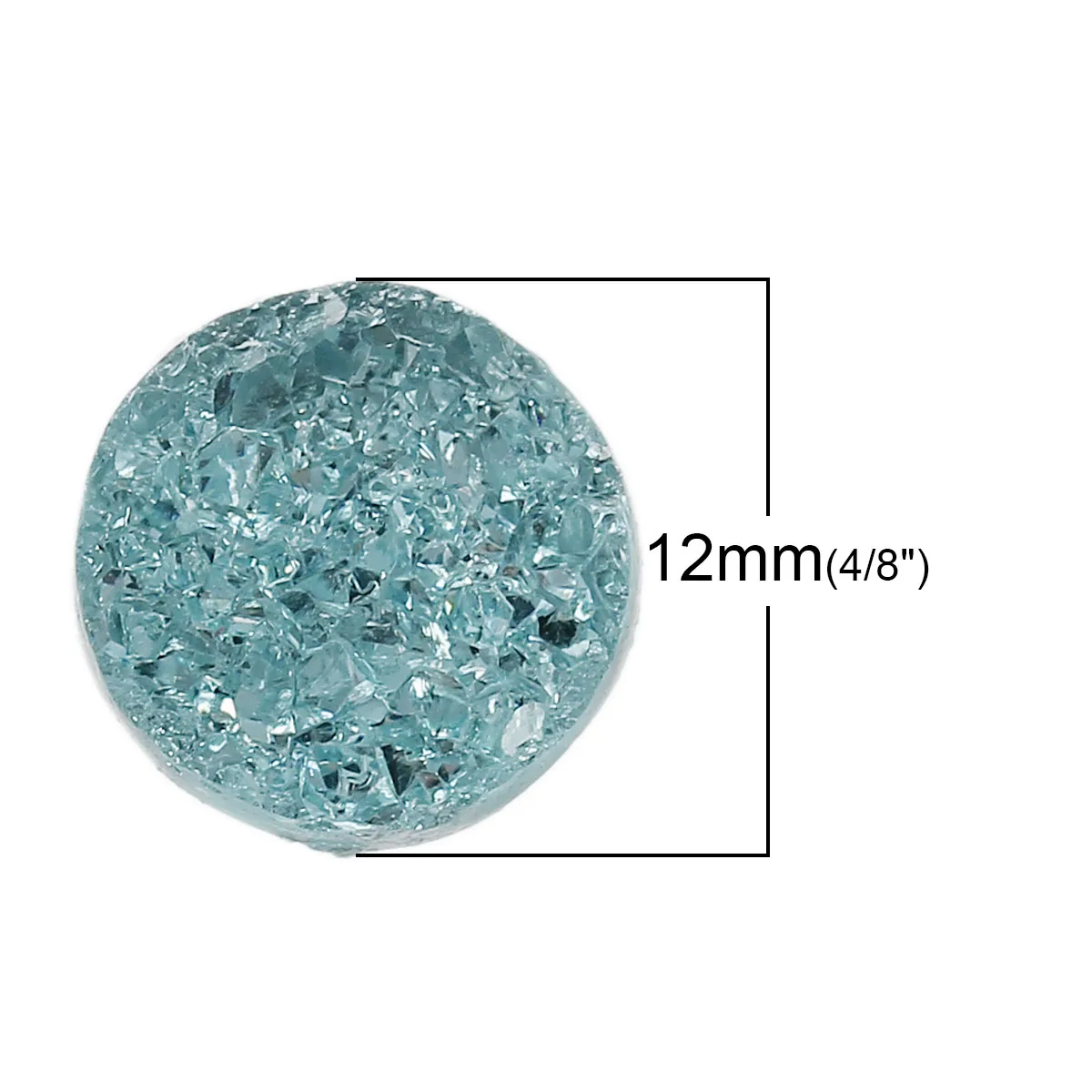 8 сезонов drusy каучуковые купольные Уплотнения Кабошон Круглый мятно зеленый цвет