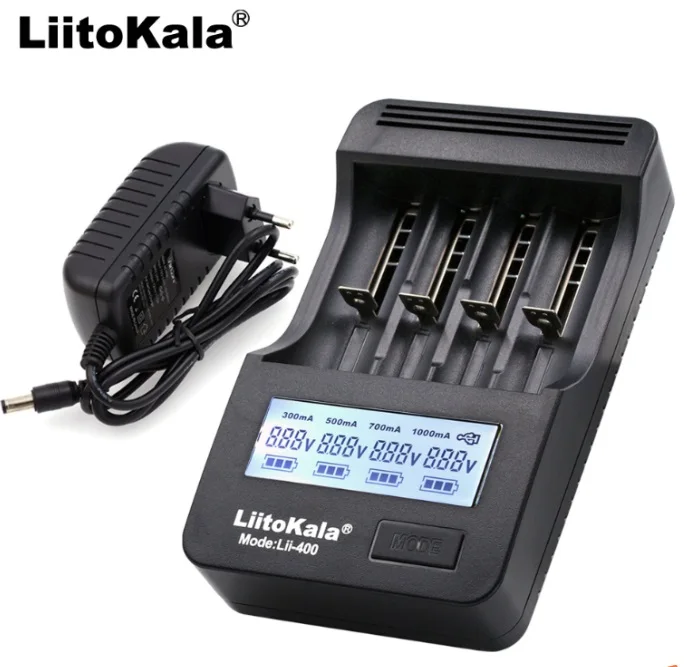 Liitokala Lii500/Lii402/Lii202/Lii100/Lii300/LiiS1 1,2 V/3,7 V 18650/26650/18350/16340/18500/AA/AAA зарядное устройство для литиевых батарей - Цвет: Lii400Whole package