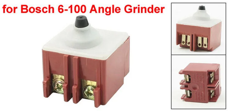 

Angle Grinder AC 250V 6A 125V/12A DPST Pushbutton Switch for Bosch 6-100 5pcs