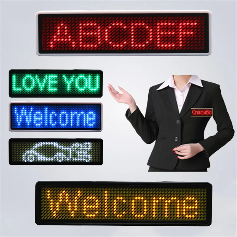 led name tag LED Name Badge Scrolling led display Digital badge digital