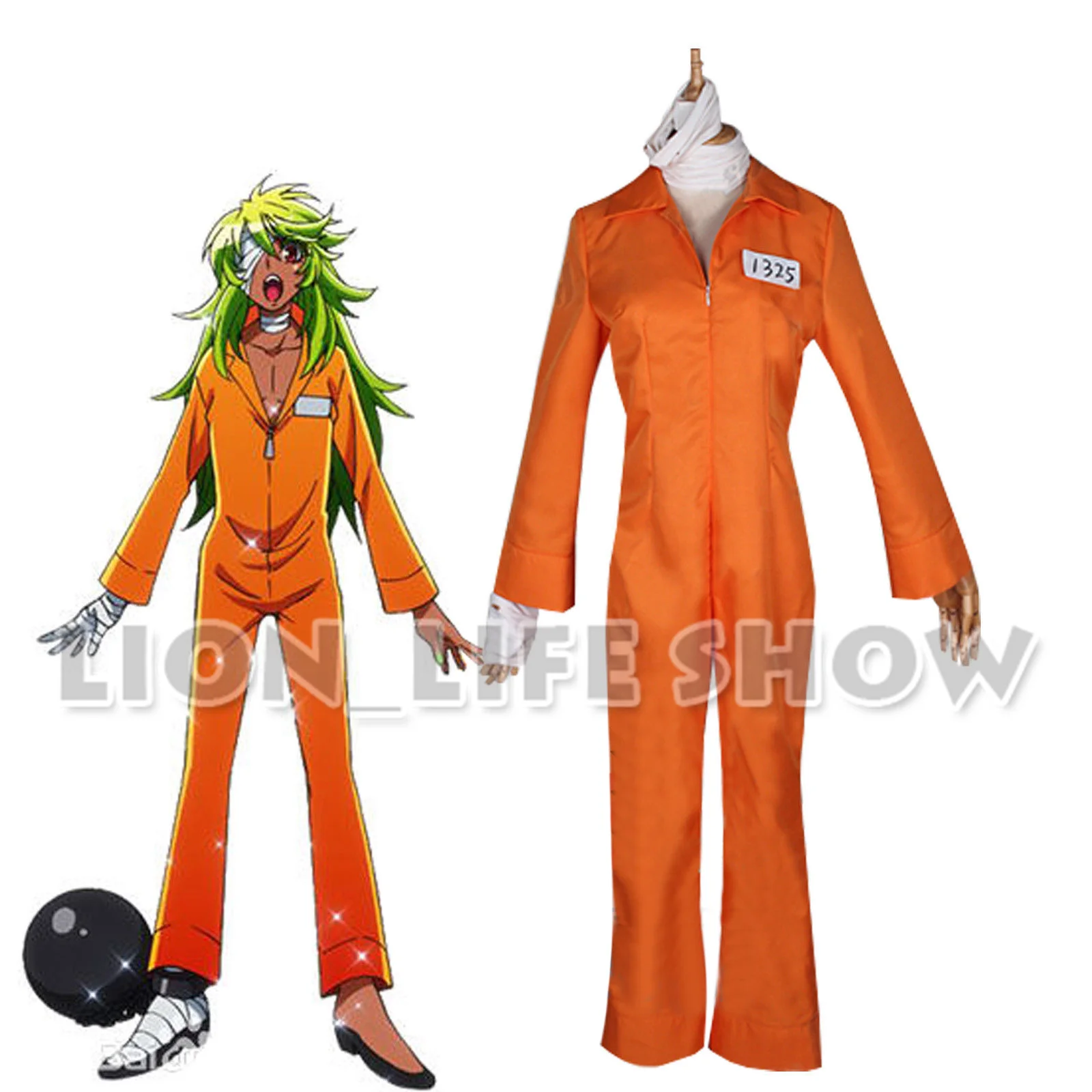 Detentionhouse Nanbaka Niko No.25 тюрьма одежда косплей костюм + аксессуары|cosplay costume|prison clothescostume