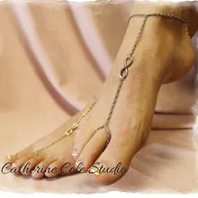 1 PC Antique Bronze Infinity Symbol Summer Style Chain Ankle Bracelet Anklet CA016