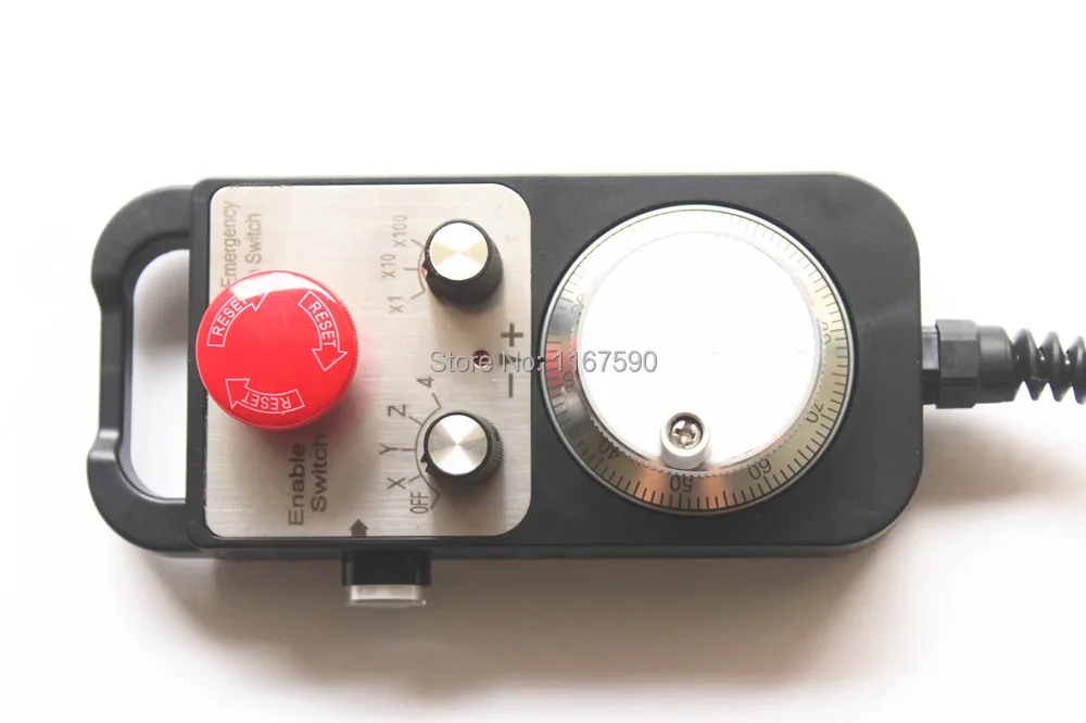 Universal CNC 4 Axis Pendant MPG Handwheel Emergency Stop Switch Controller GSK
