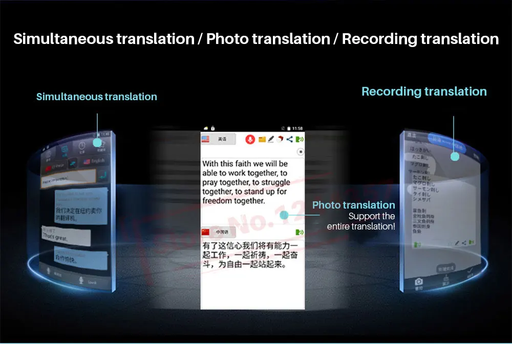 Умный переводчик голосовой синхронный перевод в автономном режиме 20 языков s Английский Испанский Португальский Русский язык и т. Д