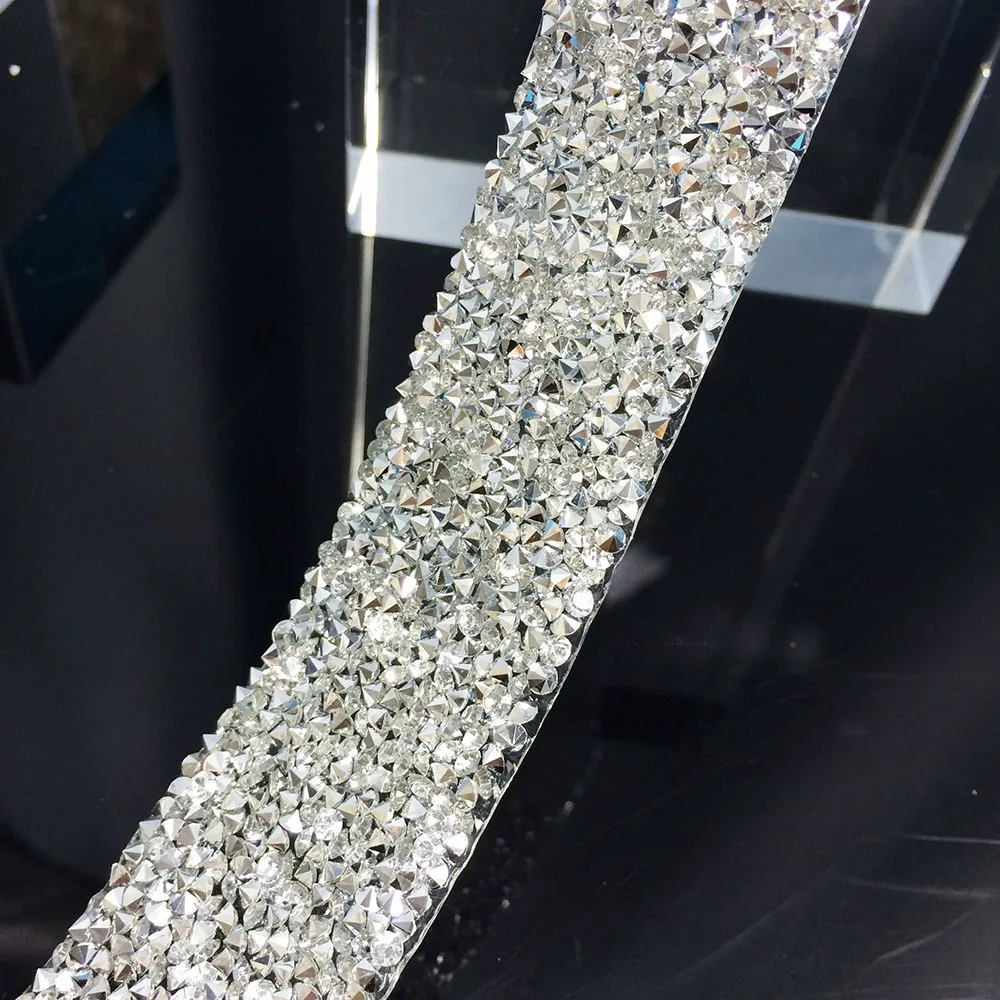 Free shippment clear with silver crystal rhinestone wedding banding,3cm width,fancy bridal dressbelt trim,wedding cake banding