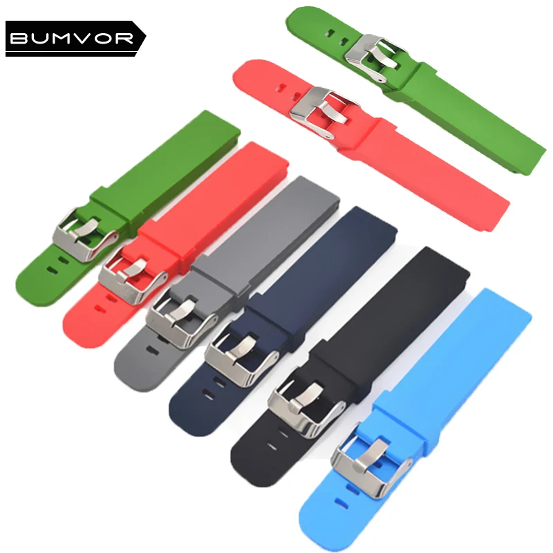 Watch strap sports durable silicone 18 mm 20 22 for Samsung 360 Huawei smart watch men's | Наручные часы