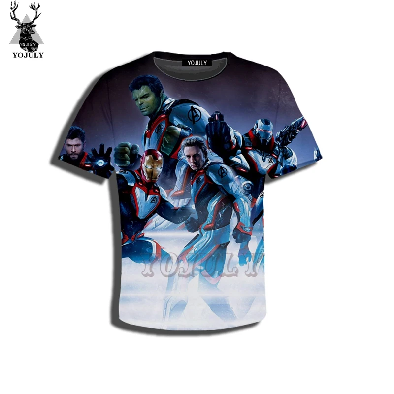 

YOJULY 3D Print Avengers: Endgame Iron Man Ant-Man Captain America Marvel Thanos Children Casual Tshirt T-shirt Boy Girl 120-4