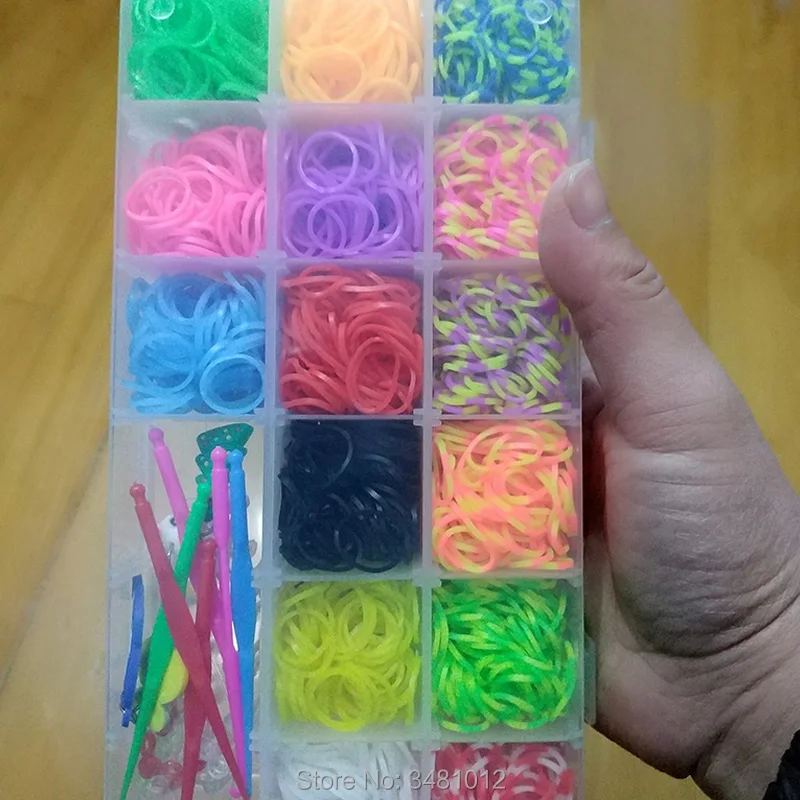 Affect Shop 28 Colors Rubber Band Set Suitable Weaving Children Good DIY Tool Kid Handmade Helper