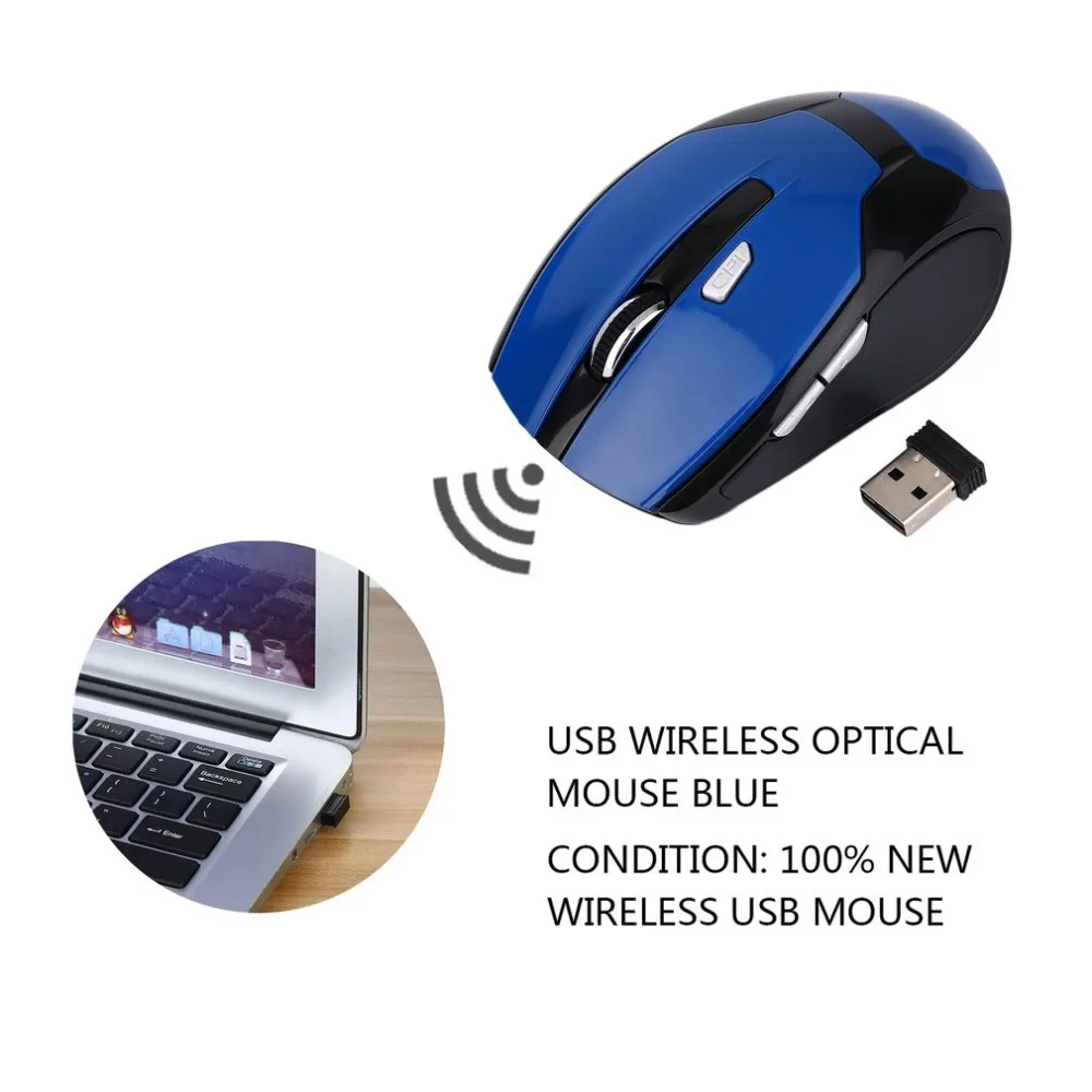 Новейшая беспроводная оптическая мышь, USB приемник, 10 м, 2,4 ГГц, 1200-1600 dpi, игровая мышь, компьютерная мышь для Pro Gamer