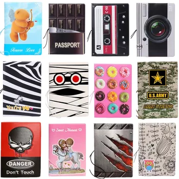 

2020 New Cartoon Passport Holders, Men Travel Passport Cover PVC Leather 3D Design With 12 Different Styles For Choose ForTravel