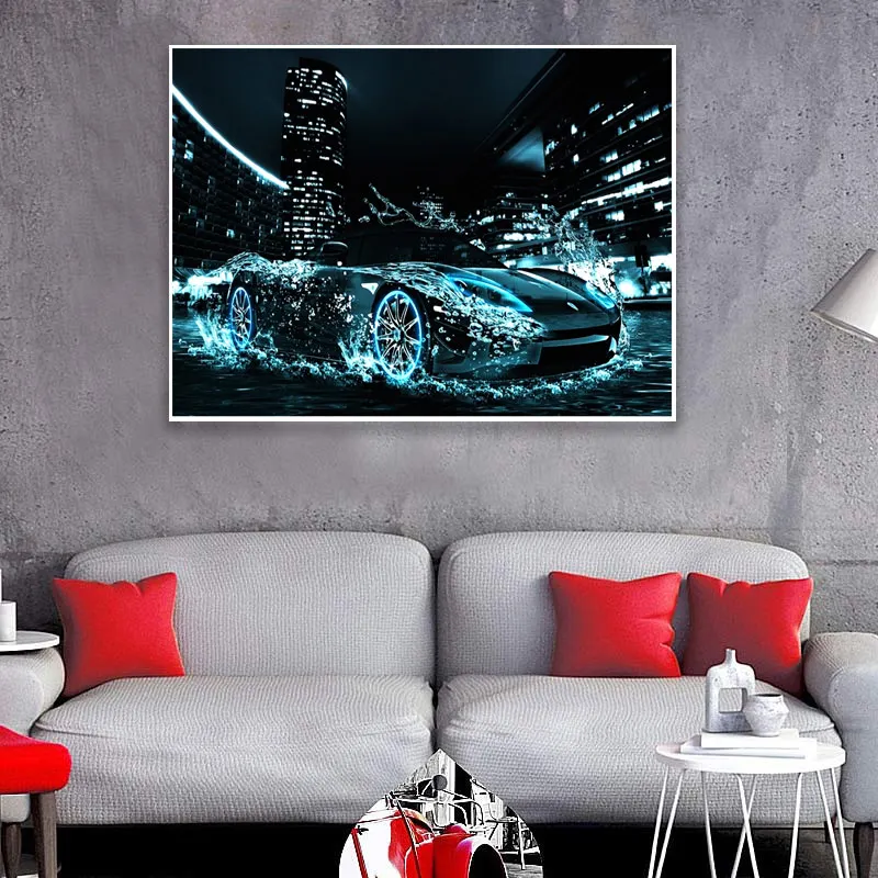 45 * 30 СМ 5D Алмаз Живопись Вышивки Крестом Спортивный Автомобиль Мозаика Вставил Вышивка