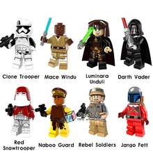 100 шт/партия экшн Дарт Вейдер Мейс Винду Луминара ундули строительные блоки подарки игрушки для детей PG8095
