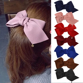 

Fashion Girl Headwear Ribbon Bow Hair Clips For Women Hairpins Bowknot Barrette Hairclips Clips Bow Hairdresser Hair Accessories