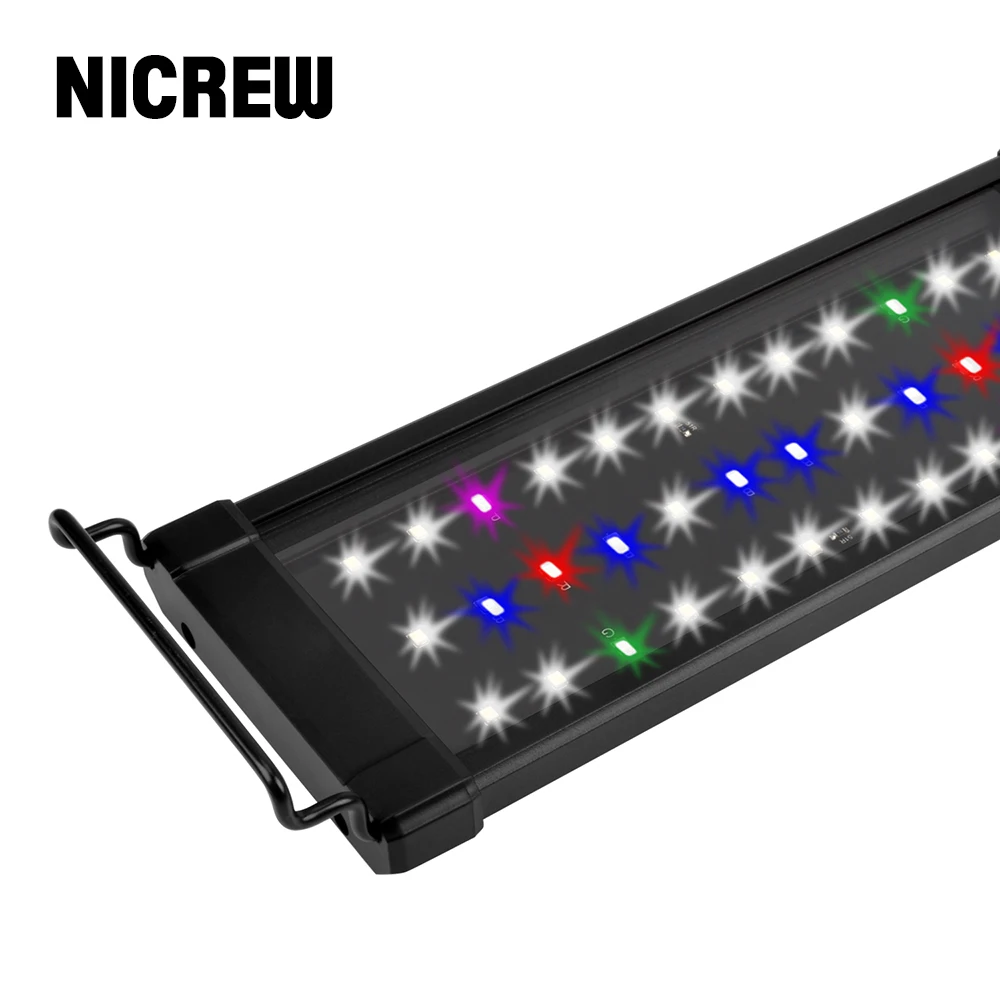 Классический светодиодный светильник NICREW Plus RGB для рыбалки аквариумный s лампа