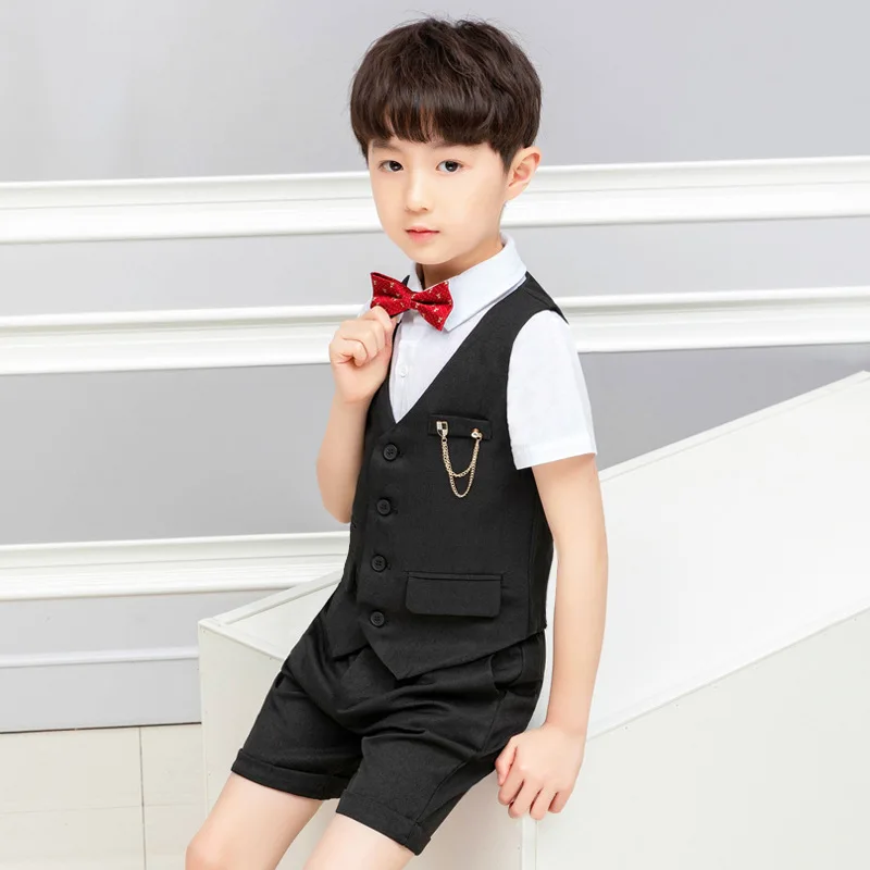 

2019 summer children's clothing wholesale boy performance costumes children suits support custom fashion kids clothes ALI 287