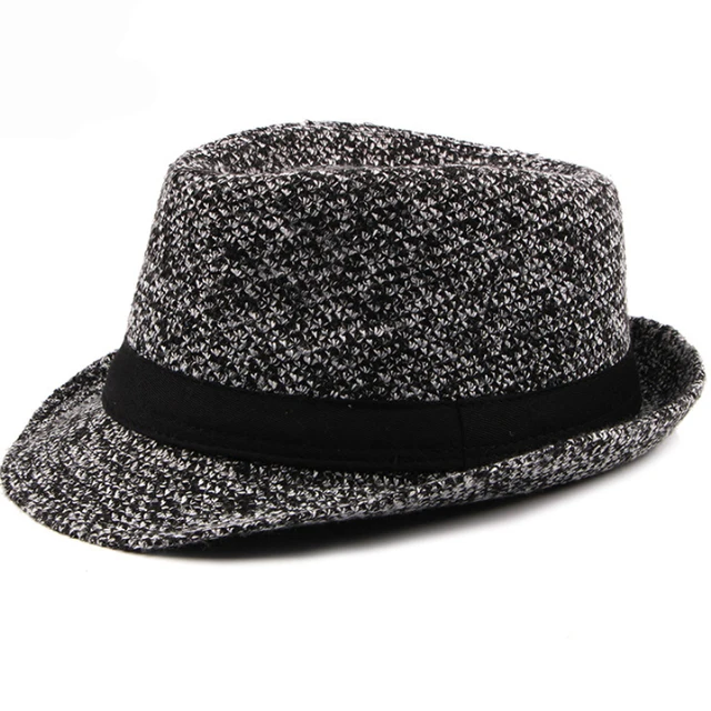 HT1513 British Style Fedora Hats for Men Autumn Winter Casual Trilby