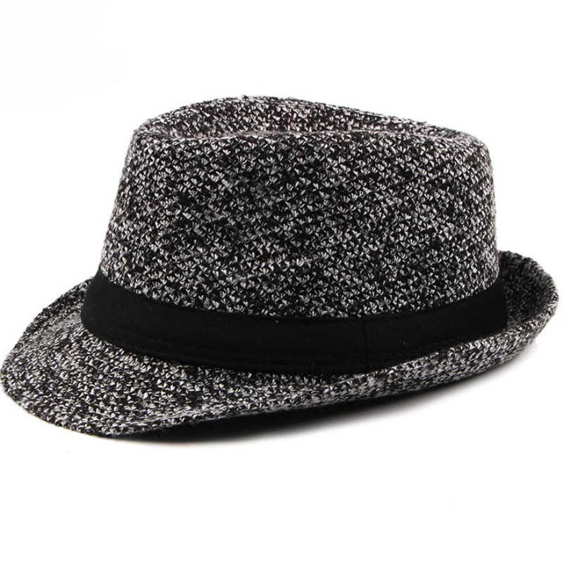 HT1513 британский стиль Fedora шапки для мужчин осень зима повседневные Шапки Trilby