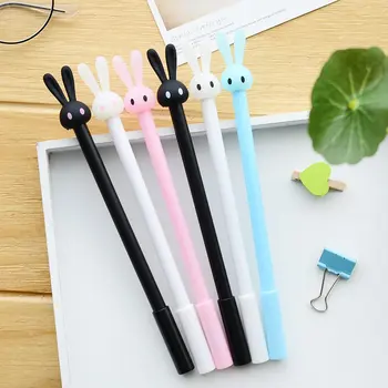 

4Pcs/Lot New Cute Rabbit Gel Pen Writing Pens Stationery Caneta Material Escolar Office School Supplies Papelaria
