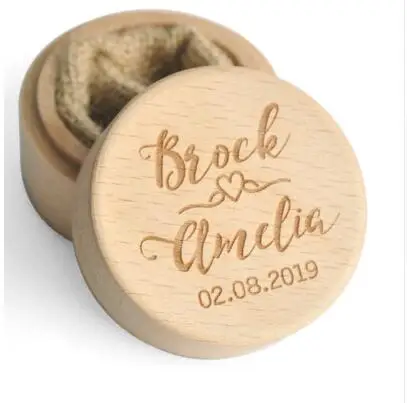 

Rustic Wedding Ring Box Holder Wood Ring Box Custom Your Names and Date Wedding Ring Bearer Box