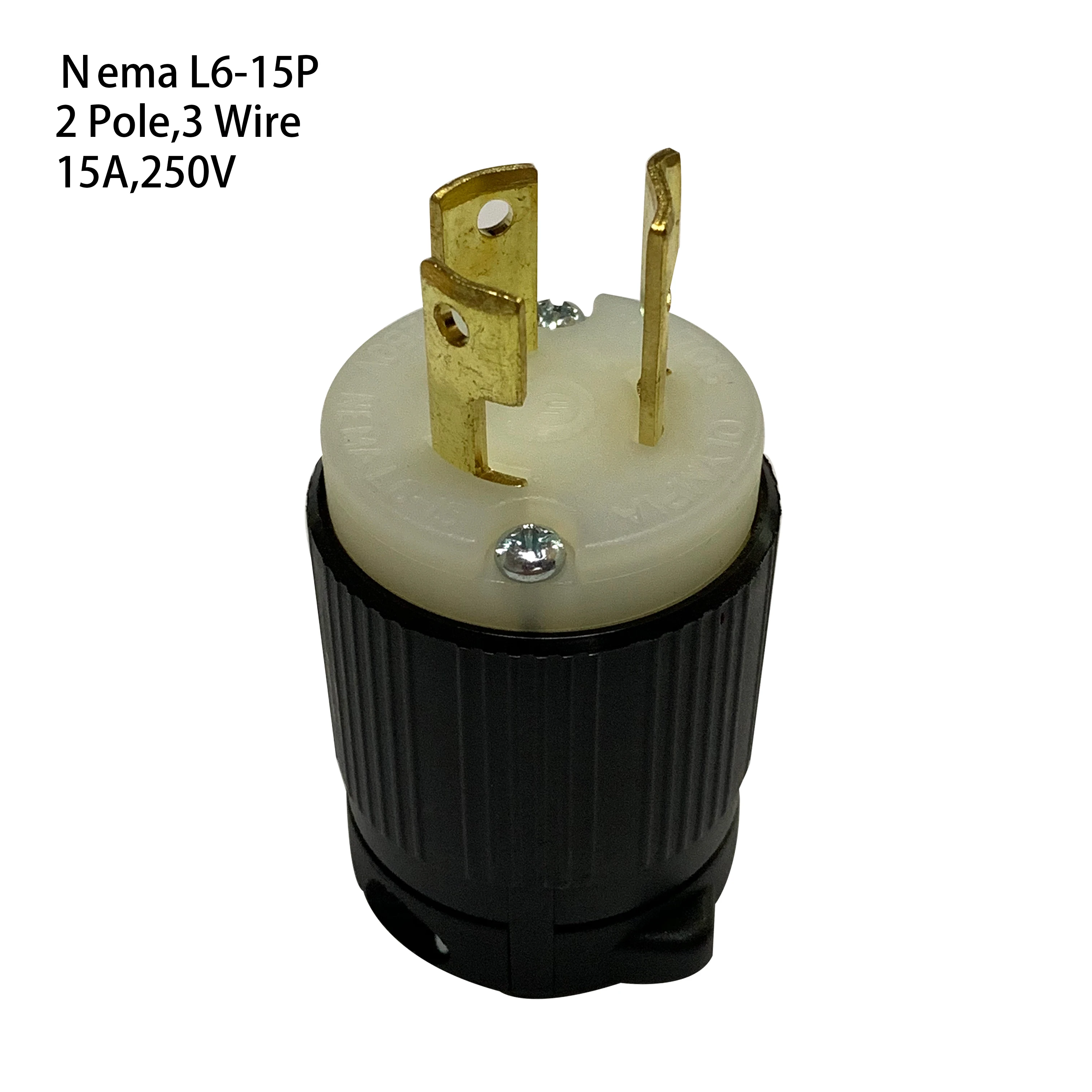

US Nema L6-15P Anti-drop Industrial Groungding Locking Plug 2 Pole 3 Wire Connector plug with Power Cable Cord 15A 250V
