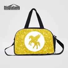 Dispalang единорог Печать портативный вещевой мешок сумка для переноски модная вместительная сумка для путешествий Duffel Tote сумки с независимое отделение для обуви