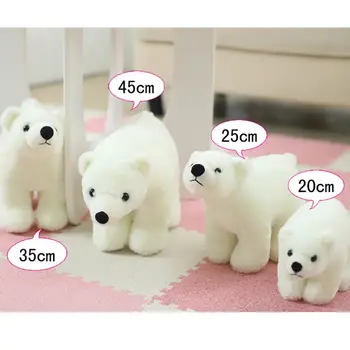 Lifelike Polar Bear Animal Doll Plush Soft Throw Pillow Girls Birthday Gift Toy for Girls Birthday Christmas Gift Cute Girl huge 155cm lying white tiger plush toy prone tiger doll throw pillow birthday gift t8875
