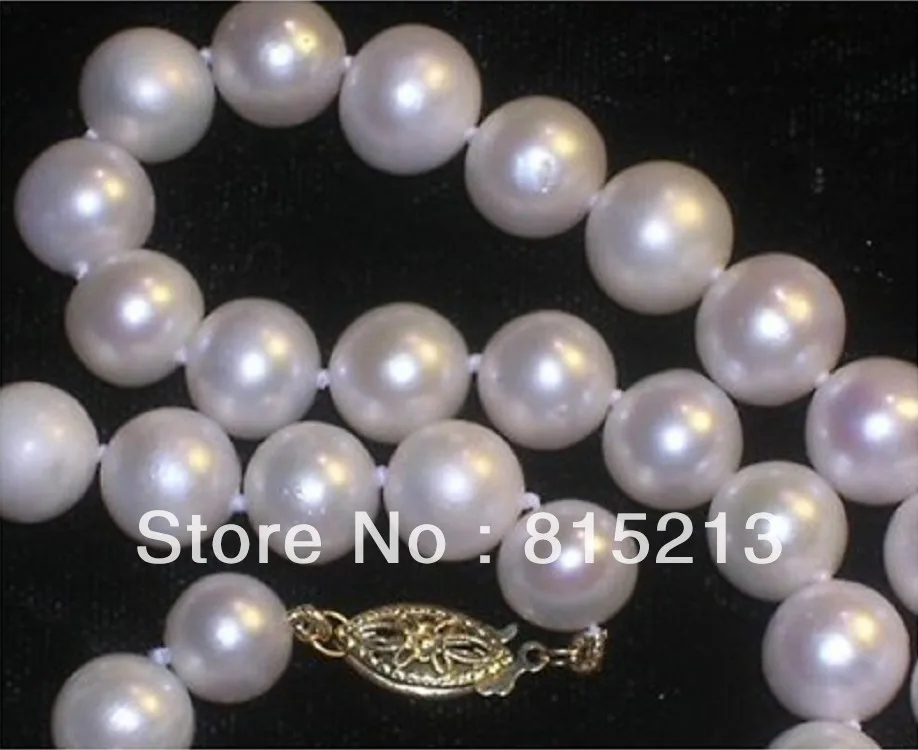 

ddh0085 NATURAL SOUTH SEA AA+ 10-11 MM WHITE PEARL NECKLACE 18" 14K CLASP