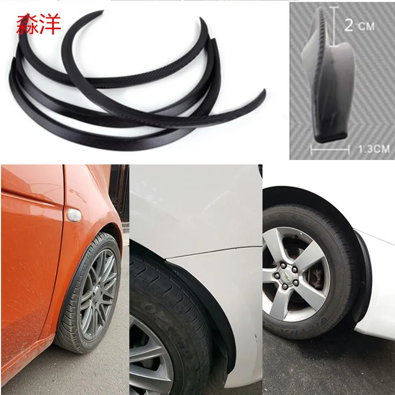 

4Pcs Universal Car Fender Flares Arch Wheel Eyebrow Protector/mudguard Sticker Extension Wide Arch Protector Stripe Car Styling