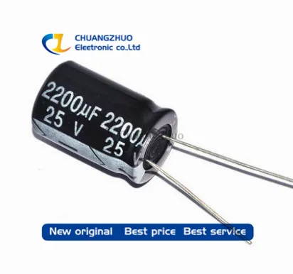 

200pcs X 100% New 2200UF 25V 13X20 Aluminum Electrolytic Capacitor