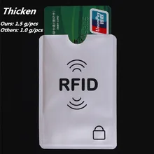 Утолщаются Анти Rfid Блокировка Reader замок банк держатель для карт ID банковской карты случае защитой Rfid металла кредитной держатель для карт алюминия