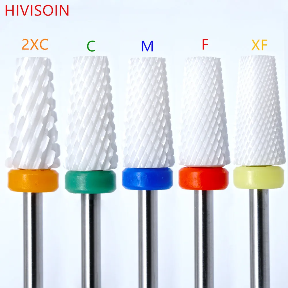 

Large Tapered Barrel Bit - White - HIVISOIN - Ceramic Nail Drill Bit