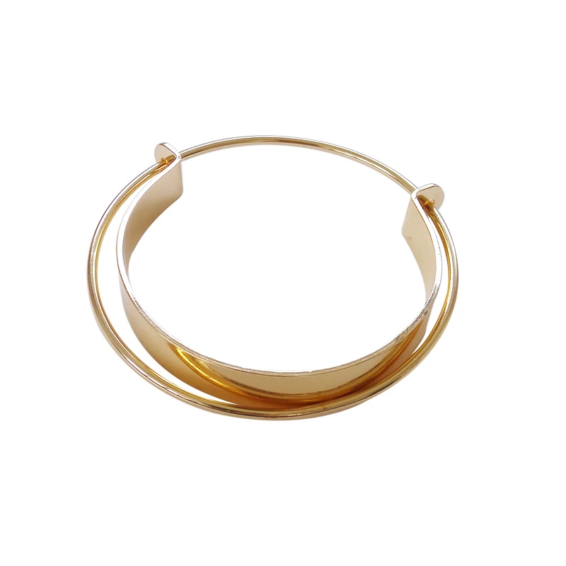 

Latest Design Metallic Smooth Surface Wire Cuff Bracelet For Woman