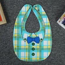 Двойной детский нагрудник с мультяшным принтом фартуки Детские Водонепроницаемые хлопковые Слюнявчики полотенце 10 шт. разные цвета на выбор