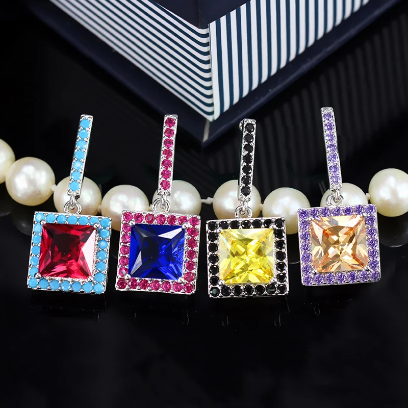 Square Drop Earrings