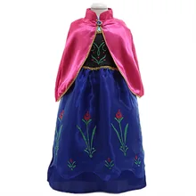 Детские зимние платья королевы; летнее платье для маленьких девочек; вечерние костюмы принцессы Анны и Эльзы для костюмированной вечеринки