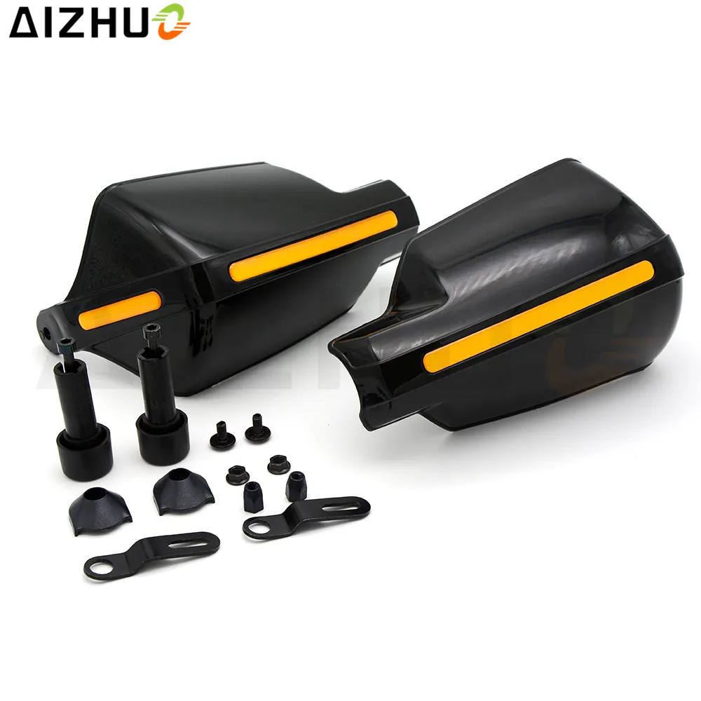 Motorcycle Handguard Hand Guard 22mm 7/8" Handlebar Universal Motor One Pair Plastic Falling Protection Black Windproof Shield