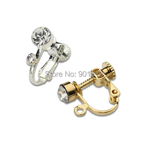 

10pcs/bag fashion screw ear clip ears can no ear hole debugging stud earrings Back F9