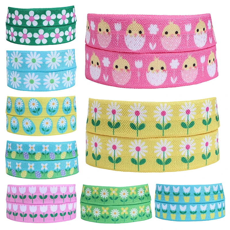 

FLRA FOE Good quality spring easter fold over elastic ribbon