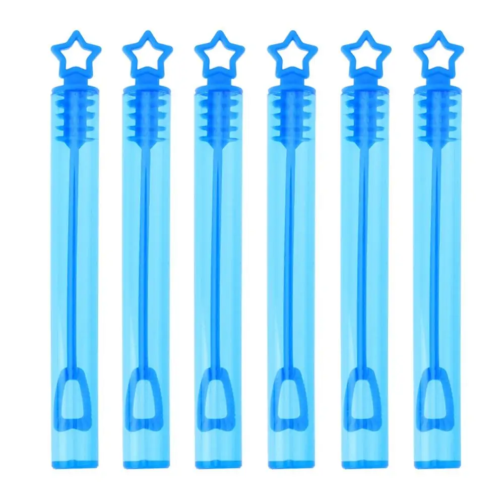 6 шт./компл. милые в форме сердца, звезды Пузырьковые мыльные бутылки для детей на открытом воздухе играя забавная игрушка Свадьба День Рождения украшения - Цвет: Blue Star