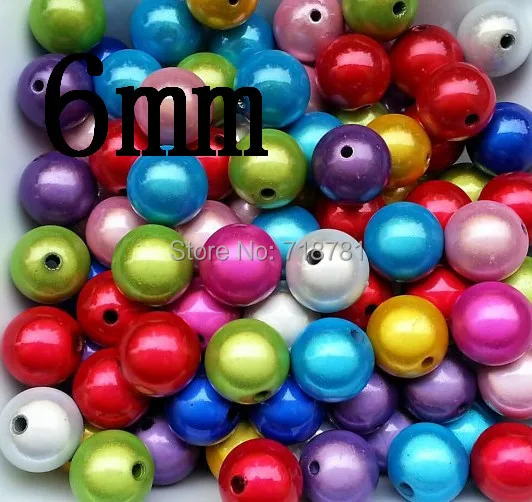 

high-tech material loose miracle beads large quantity 600pcs/lot mixture colour miracle chunky beads 6mm acrylic material