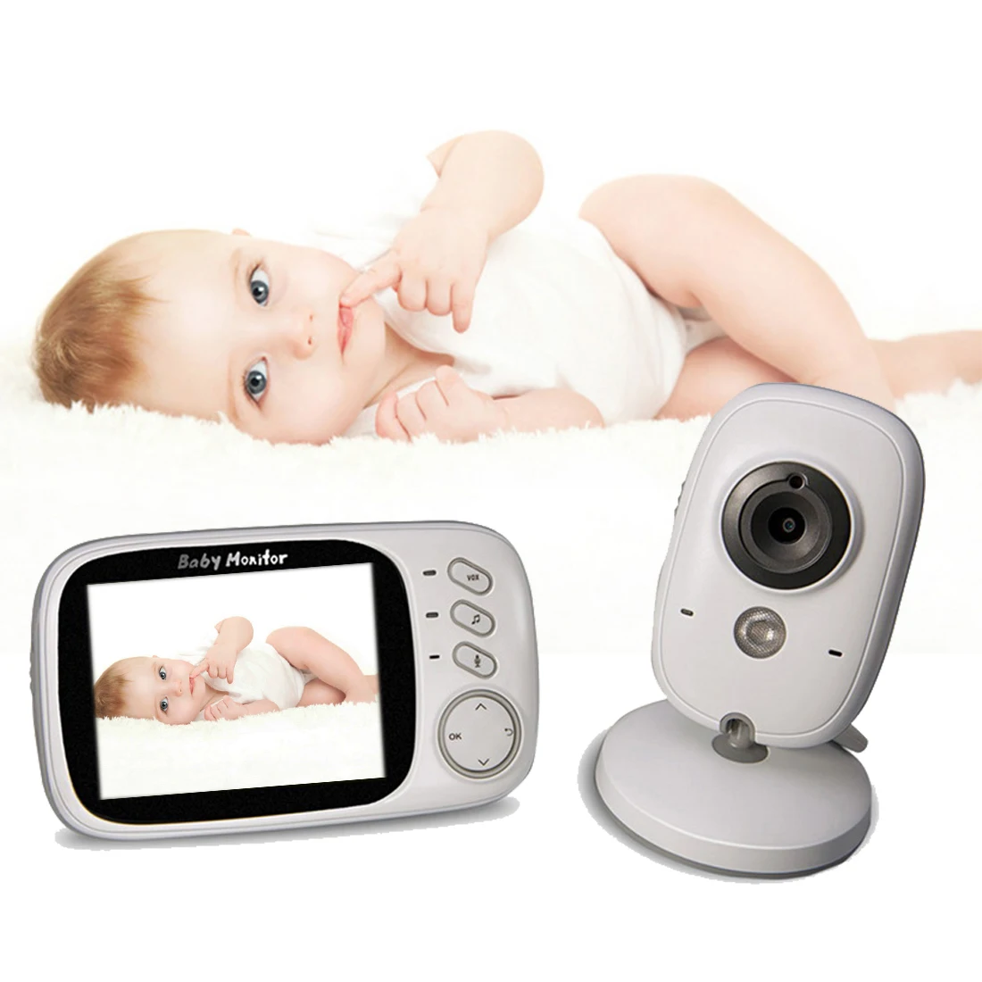 2.4/"LCD Wirless Digital Video Baby Monitor Camera Night Vision Audio babyphone .