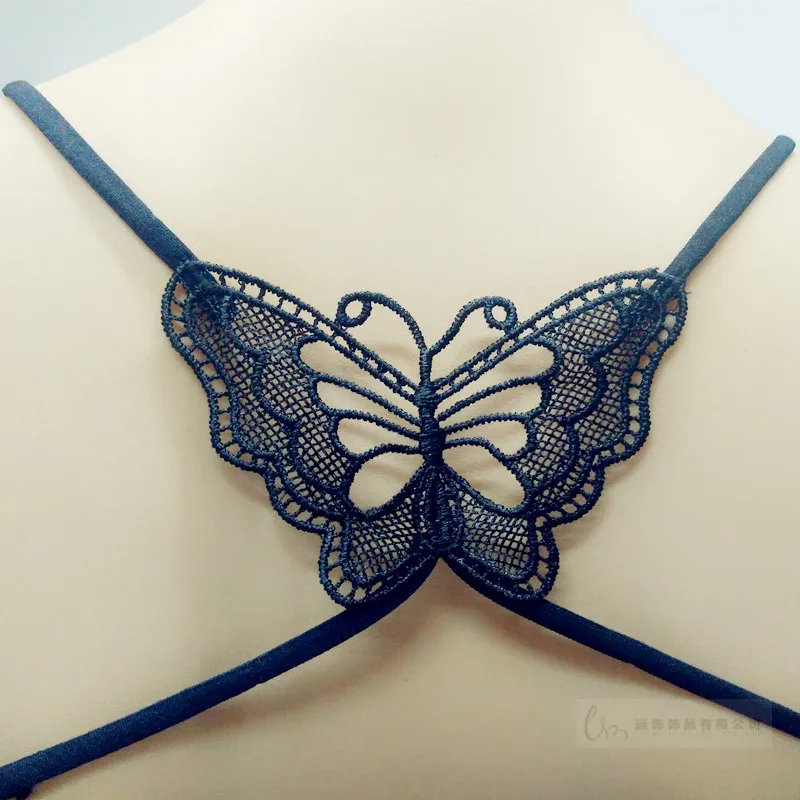 

2PCS Sexy Lace Butterfly Flower Cross Back Holder Bra Elastic Straps Black/White/Skin colour/Sky blue/Pink/Fashion bra strap