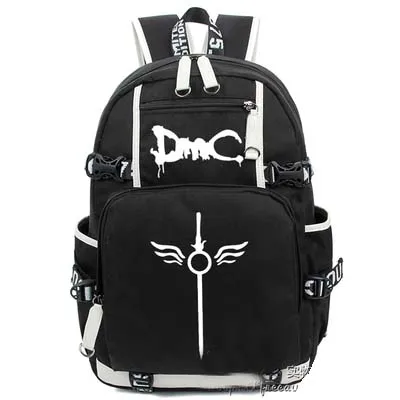 

Anime Devil may cry 5 Backpack Cosplay Canvas Bag European American Luminous Schoolbag Travel Bags