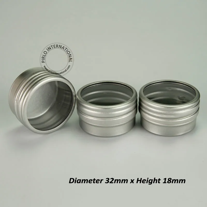 

Wholesale 10g Visible Small Aluminium Cosmetic Jar,Cap With Window,10ml High Quality Portable Metal Pot Box 200pcs Free Shipping
