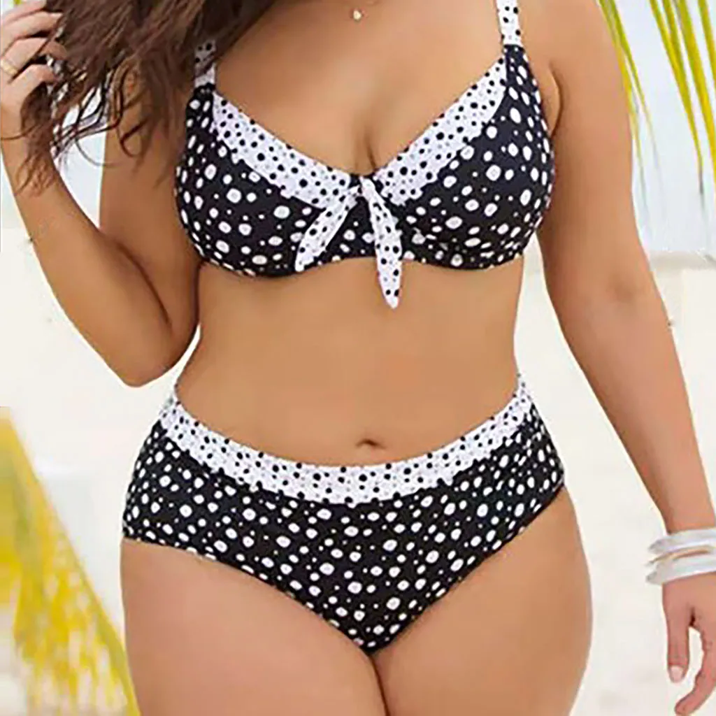 

Beachwear Bikinis Women Plus Size Print Striped Split Swimsuit Swimsuit girls Sexy Bikini Set