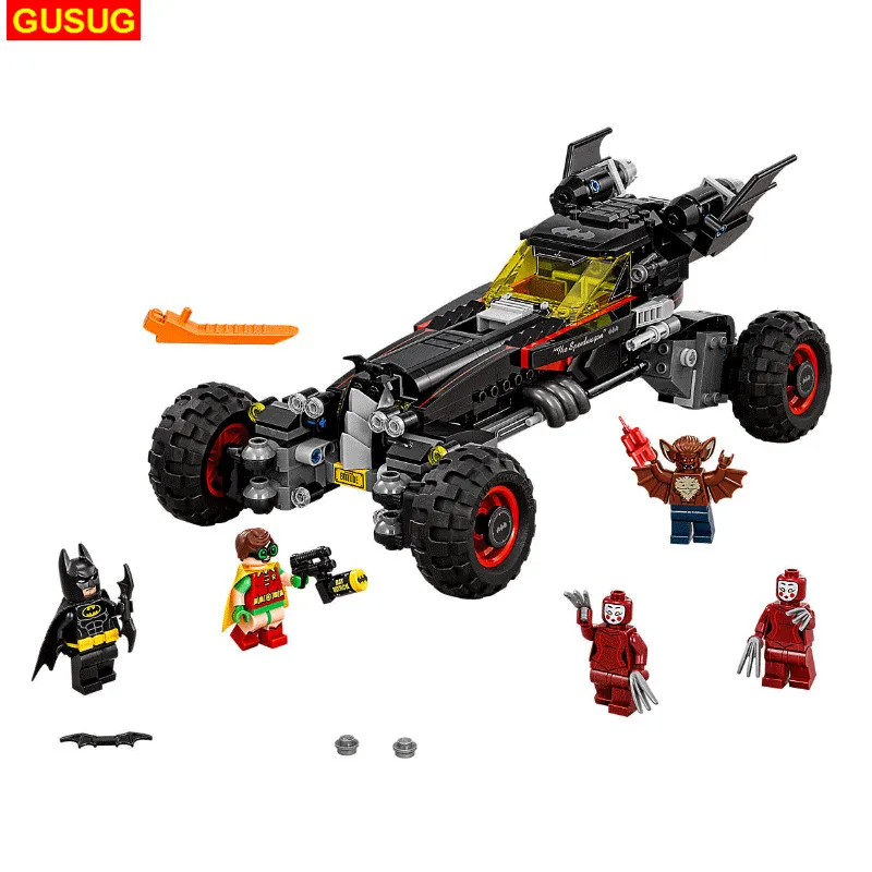 

GUSUG 07045 Genuine Superhero Movie Series The Batman Robbin`s Mobile Set Building Blocks Bricks Kids Toys