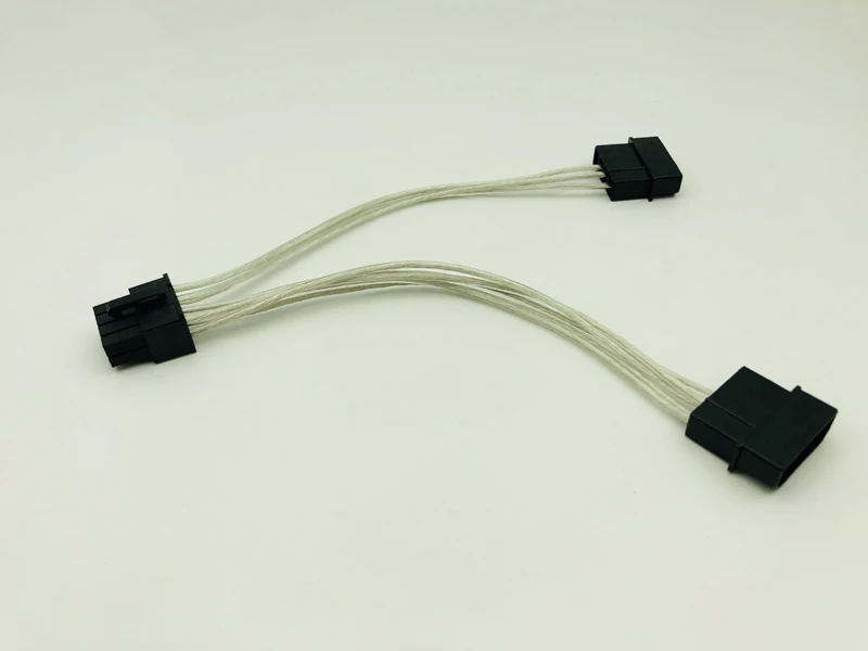 18cm 8Pin(6+2) to Dual 4Pin Graphics Card Power Cable 4PIN to 8PIN Graphic Card Cable Supply Dual D port to 8 pin for BTC Mining