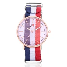 Новая мода тканевый ремешок для часов Brife женское платье кварцевые часы бренд soxy многоцветный флаг популярные наручные часы relojes