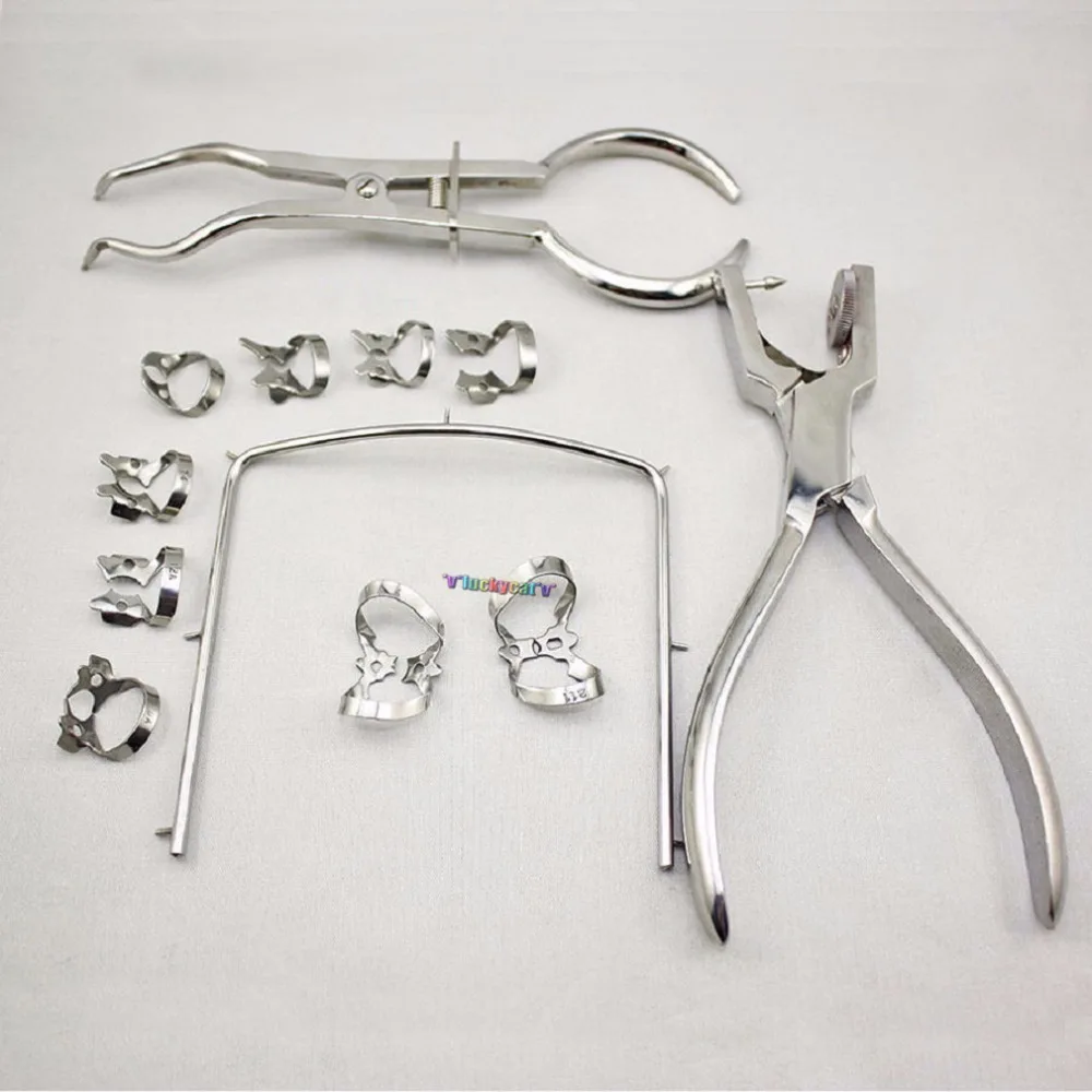 Dental Basic Rubber Dam Kit Dental Surgical Instruments Stainless Steel
